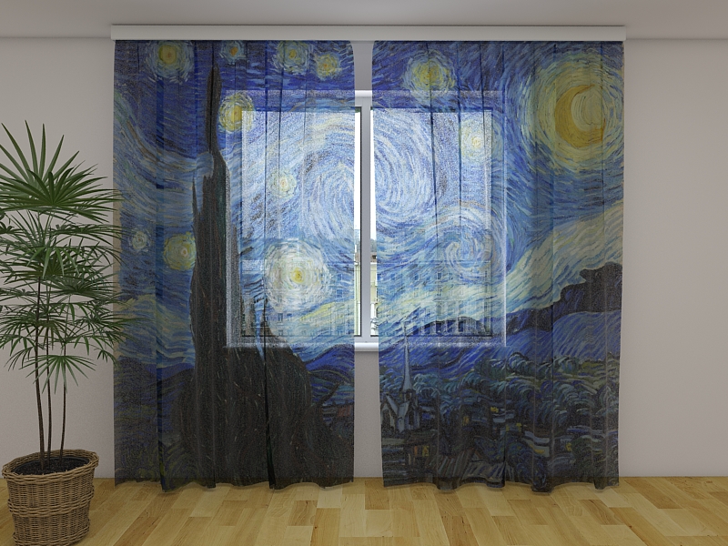Užuolaidos Žvaigždėta naktis Vincentas van Gogas