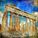 Akropolis retro stiliaus