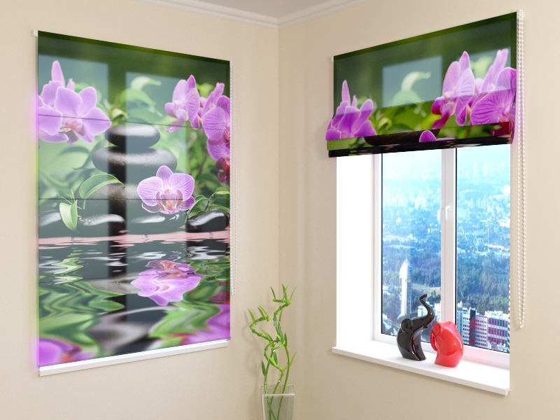 Romėnų žaliuzės Orchidėjos sode