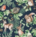 108568 Woodland Animals Navy tapetai