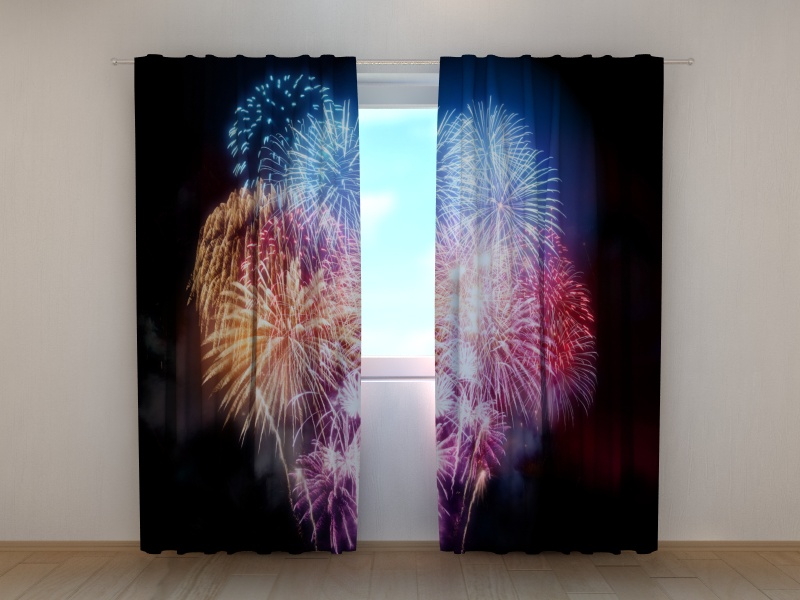 Photo curtains Fireworks