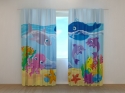 Photo curtains Funny Marine Inhabitants