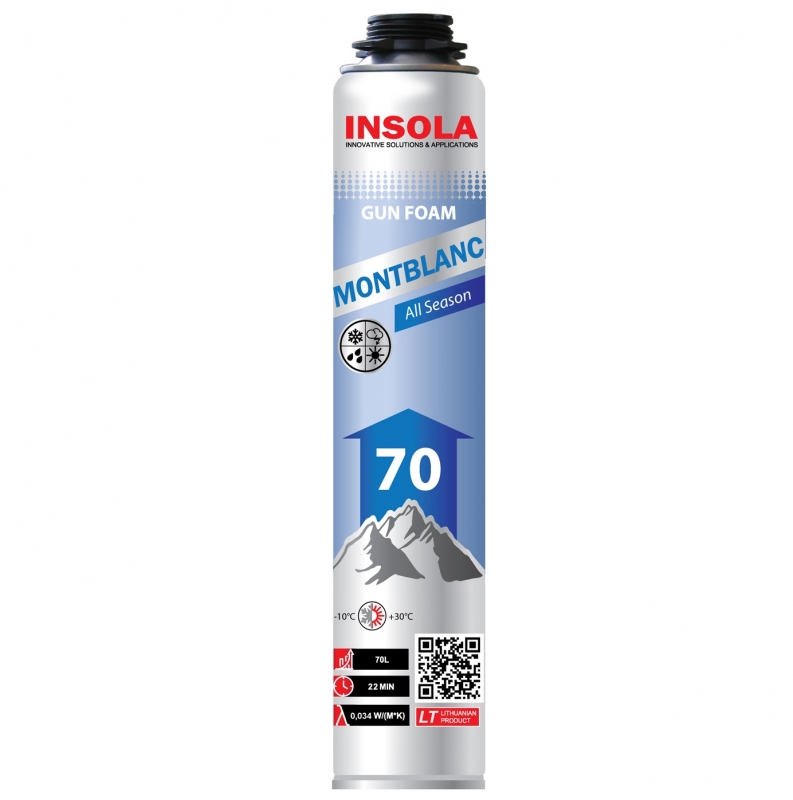 Montavimo putos INSOLA Montblanc 70 All Season 870 ml